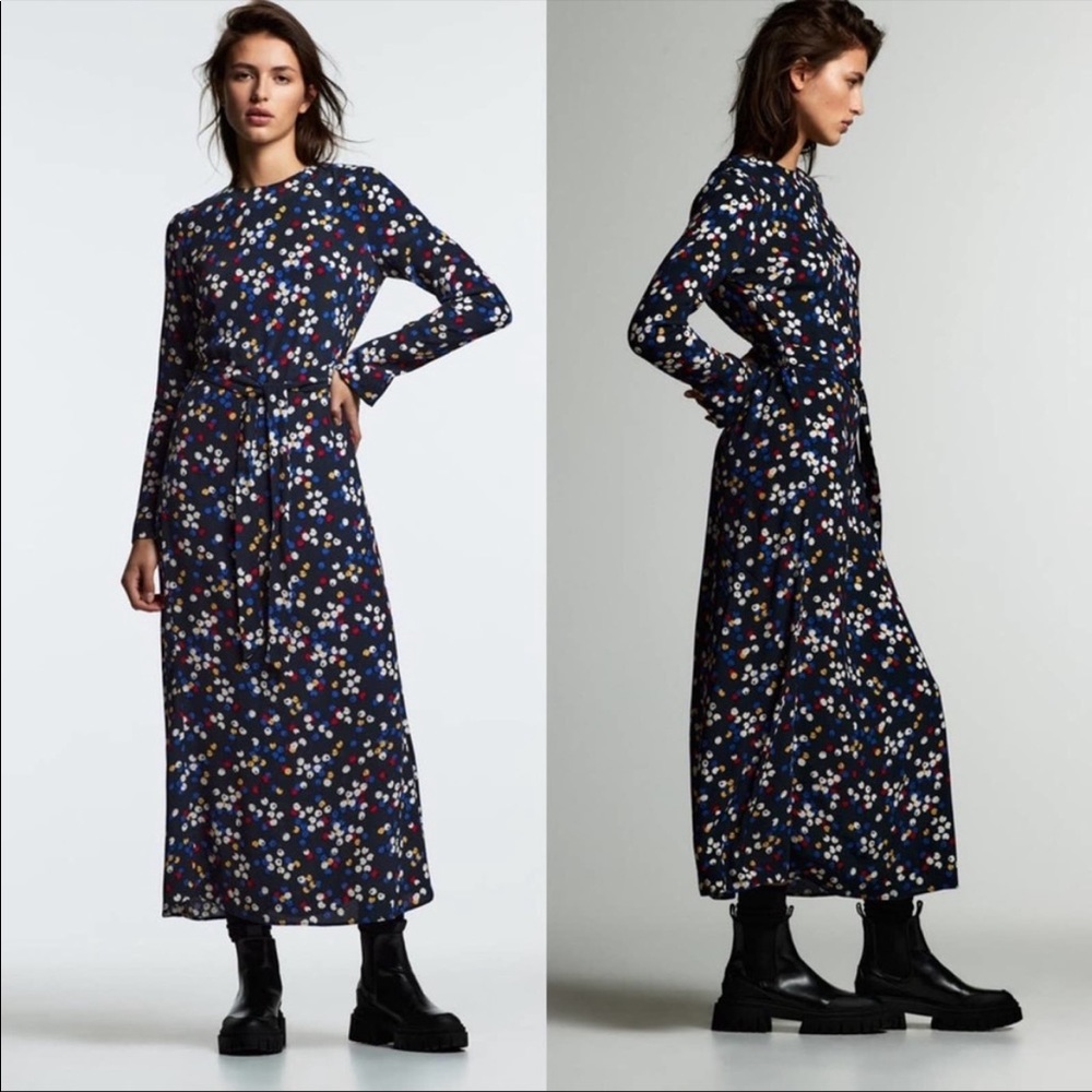 ZARA BLOGGER LONG PRINT DRESS